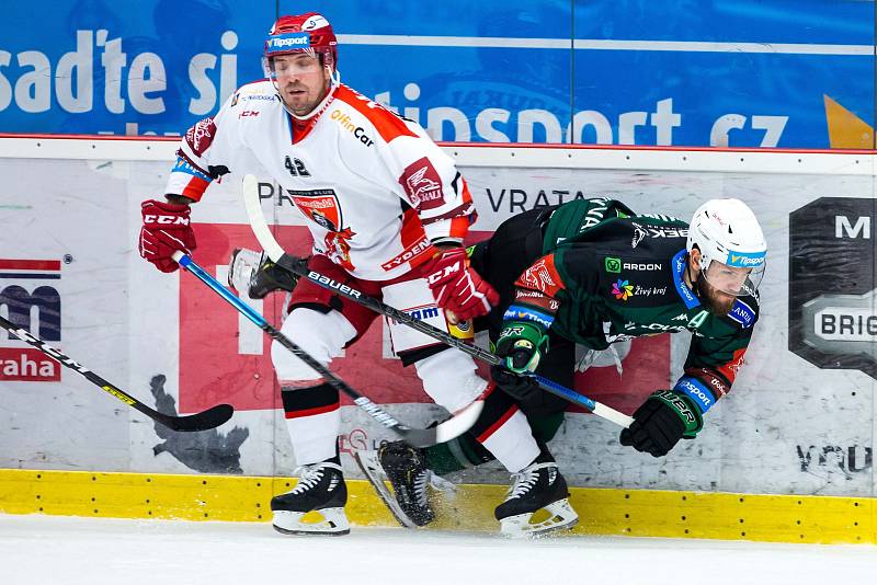 Hokejová extraliga: Mountfield HK - HC Energie Karlovy Vary.