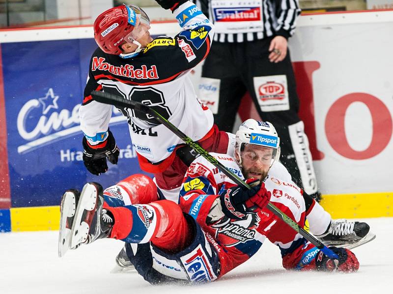 Hokejová extraliga: Mountfield HK - HC Dynamo Pardubice.