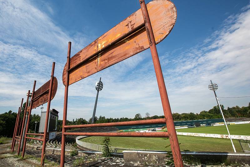 Fotbalový stadion v Hradci Králové - Malšovících.