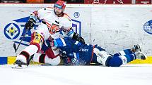 Čtvrtfinále play off hokejové extraligy: Mountfield HK - HC Kometa Brno.