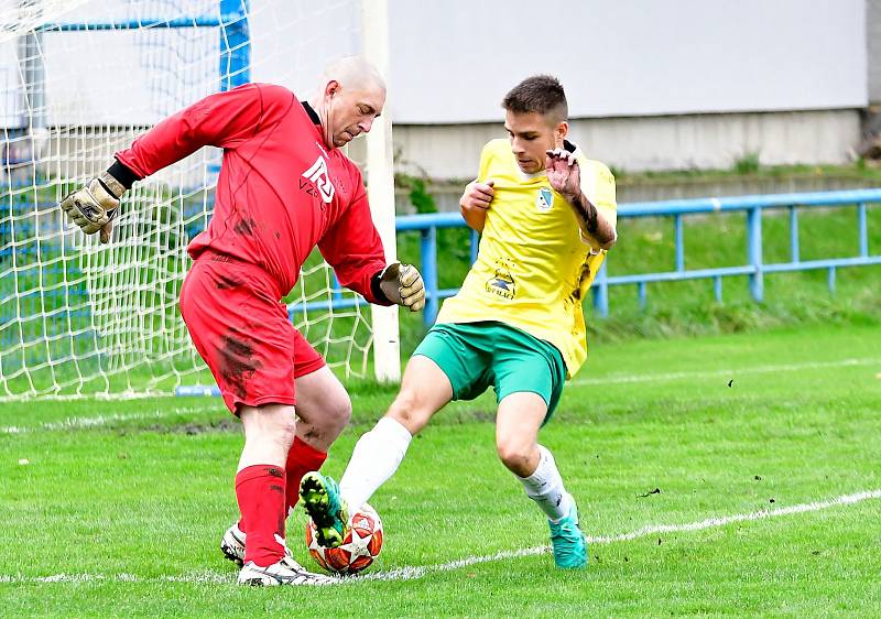 Osm branek nastříleli na stadionu na Růžovém Vrchu hráči v dresu Františkových Lázní, kteří dosáhli na výhru 8:3.