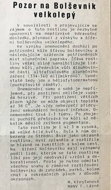 Chebský Hraničář z 27. června 1989.