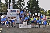 Téměř sto dvacet dětí se zúčastnilo čtrnáctého ročníku závodu na horských kolech a odrážedlech v areálu chebské Krajinky.