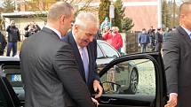 Prezident České republiky Miloš Zeman navštívil obec Krásná na Chebsku. 