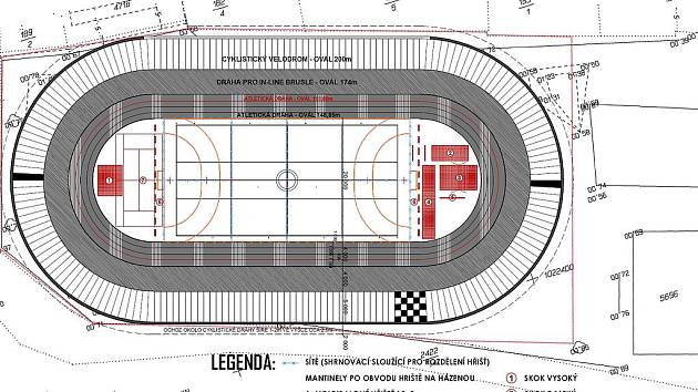 Projektová dokumentace plánované výstavby sportovní haly.