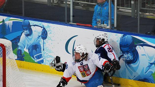 MIROSLAV HRBEK Z CHEBU na paralympijském turnaji v zápase s Koreou.   