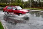 Déšť způsobil řidičům na Chebsku opět řadu problémů