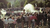 Zpívající fontána zhruba v roce 1990.