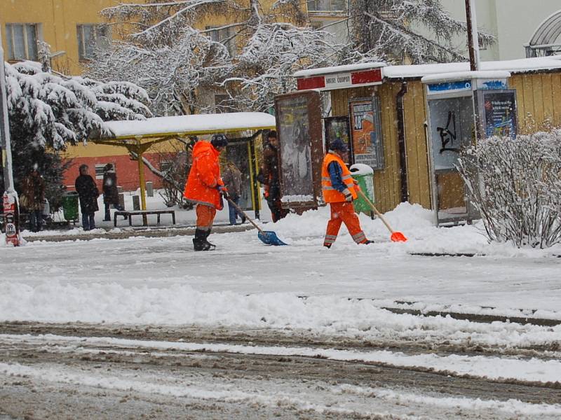 V noci na pátek 21. března napadlo na Chebsku několik centimetrů sněhu