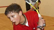 Třináctiletý Štěpán David předváděl vynikající squash a zaslouženě v turnaji zvítězil.