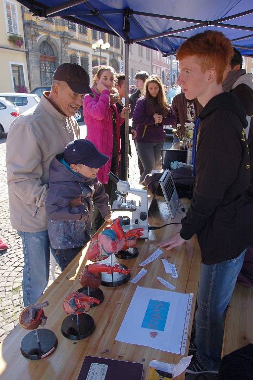 Věda před radnicí v Chebu 2015.