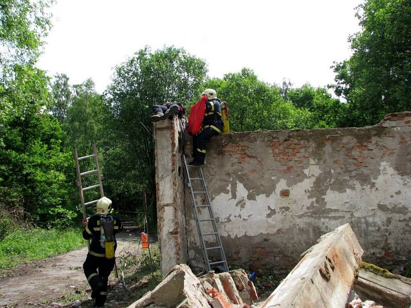 Složky Integrovaného záchranného systému nacvičovaly u Potočiště na Chebsku zásah po zemětřesení