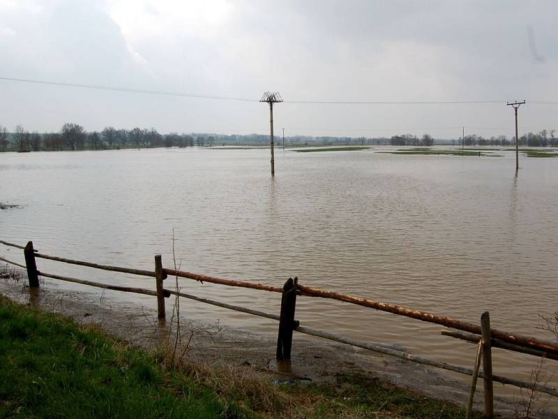 Řádění přírodních živlů na Chebsku - zatopené Nebanice