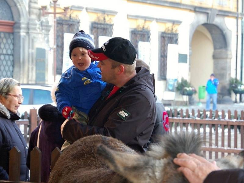 Letošní jedinečné vánoční trhy na chebském náměstí i přes týden lákají mnoho Chebanů i lidí z okolí.