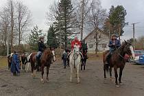 Novoroční vyjížďku si užili na koních, vyrazili na Podhoru