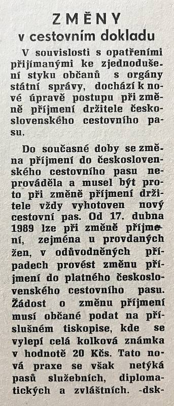 Co noviny psaly před 30 lety? Hraničář z 3. května 1989.