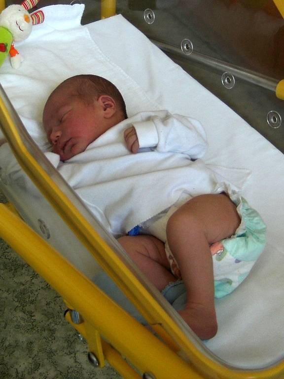 LUKÁŠ KOUBA se narodil 1. července v 4.45 hodin v chebské porodnici. Vážil 3,26 kilogramů a měřil 50 centimetrů. Na Lukáška se doma těší bratr Jakub