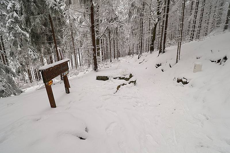 Střed Evropy pod Dylení a jeho blízké okolí.