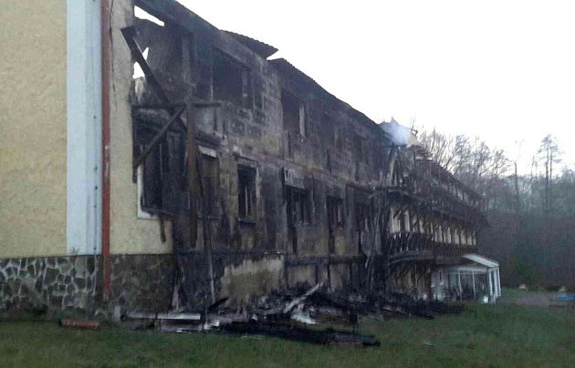 Požár hotelu Stein.