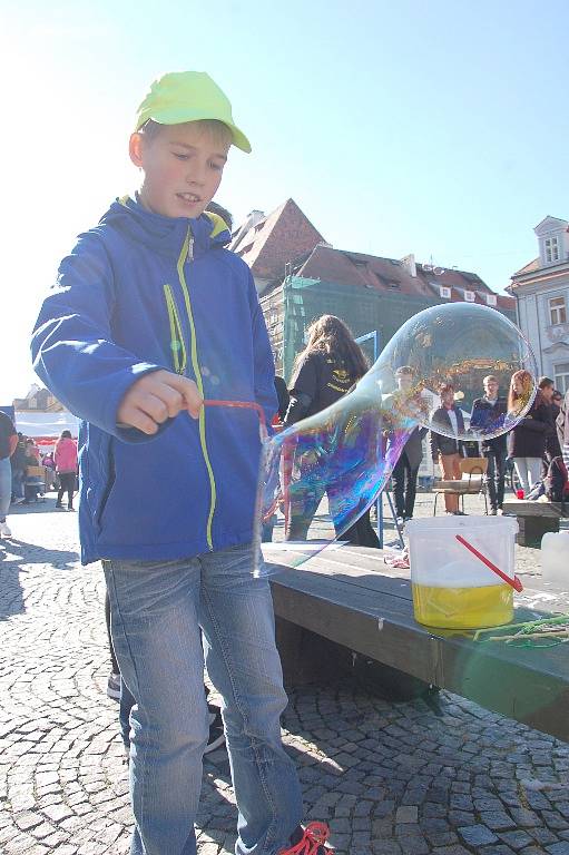 Věda před radnicí v Chebu 2015.