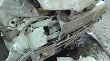 Dopravní nehoda u Kasárního náměstí v Chebu objektivem čtenáře Chebského deníku