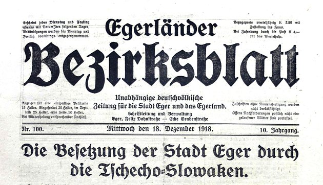 Nejen tisk, ale i zdejší obyvatelé vznik samostatného Československa nevítali s nadšením. Bydlelo zde převážně německé obyvatelstvo.