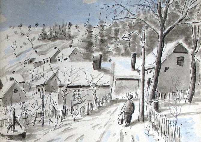 Pohled z Michalových Hor, jak jej zakreslil někdejší kronikář Vojtěch Válek.