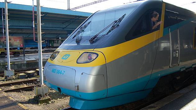 Pendolino na chebském nádraží.