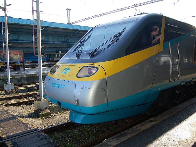 Pendolino na chebském nádraží.