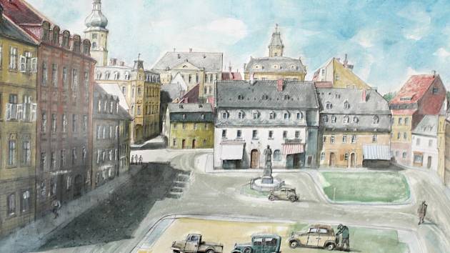 Město Aš před sto lety na obrazu ašského výtvarníka Vladimíra Kalouše.