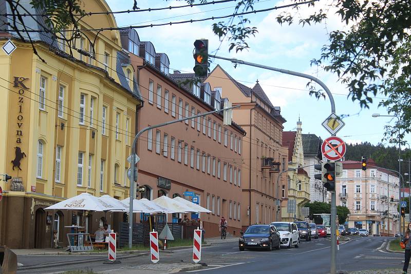 Rekonstrukce Chebské ulice v Mariánských Lázních.