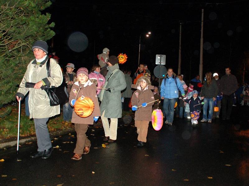 Lampionový průvod v Mariánských Lázních u příležitosti státního svátku 28. října