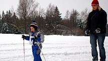 Běh na lyžích si v sobotu v Mariánských Lázních užili i ti nejmenší lyžaři