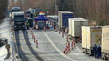 Situace na hraničním přechodu Pomezí nad Ohří.