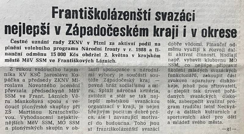 Chebský Hraničář ze 16. května 1989
