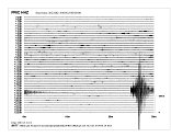 Záznamy seismografů na západě Čech z 9. října 2023.