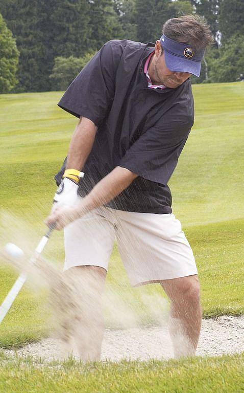 Jaroslav Špaček předváděl, že  není rozhodně žádným golfovým nováčkem.