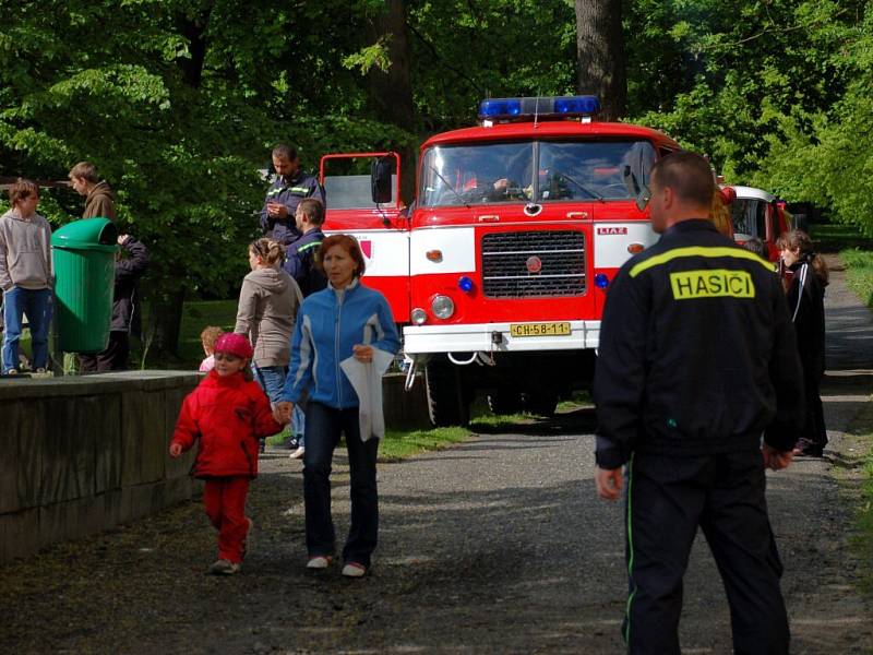 Technika, kterou hasiči představili na oslavách 60 let hasičského sboru v Aši