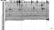 Záznam zemětřesení seismografem v Novém Kostele. 