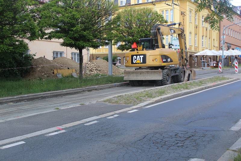 Rekonstrukce Chebské ulice v Mariánských Lázních.