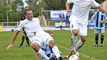 Fotbalisté Hvězdy Cheb na domácím hřišti poprvé zvítězili. Porazili Hořovicko pod vedením trenéra Jana Bergera 1:0.