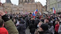 Fotografky ze západu Čech zachytily atmosféru protestů na Staroměstském náměstí