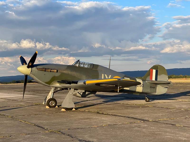 Hawker Hurricane Mk. IV na leteckém dni v Cheb
