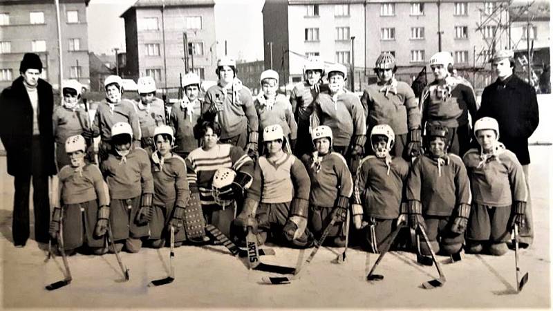 Starší žáci TJ Stadion Cheb v lednu 1978