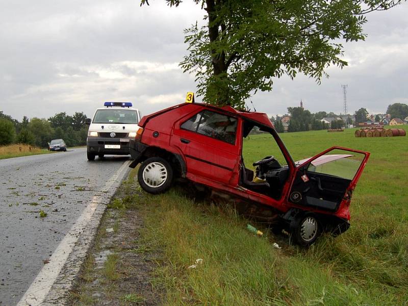 Tragická dopravní nehoda se stala v úterý 22. července u Skalné na Chebsku. Řidička nepřežila náraz do stromu