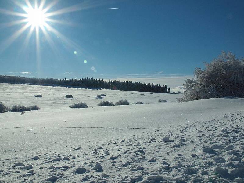 Zima ve Vojenském újezdu Hradiště