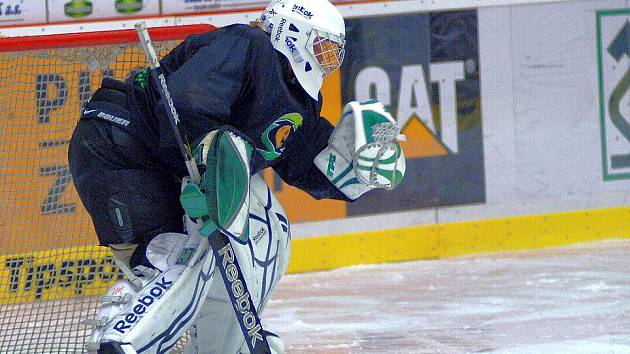 Redaktor Karlovarského deníku Jan Čech si vyzkoušel post hokejového brankáře