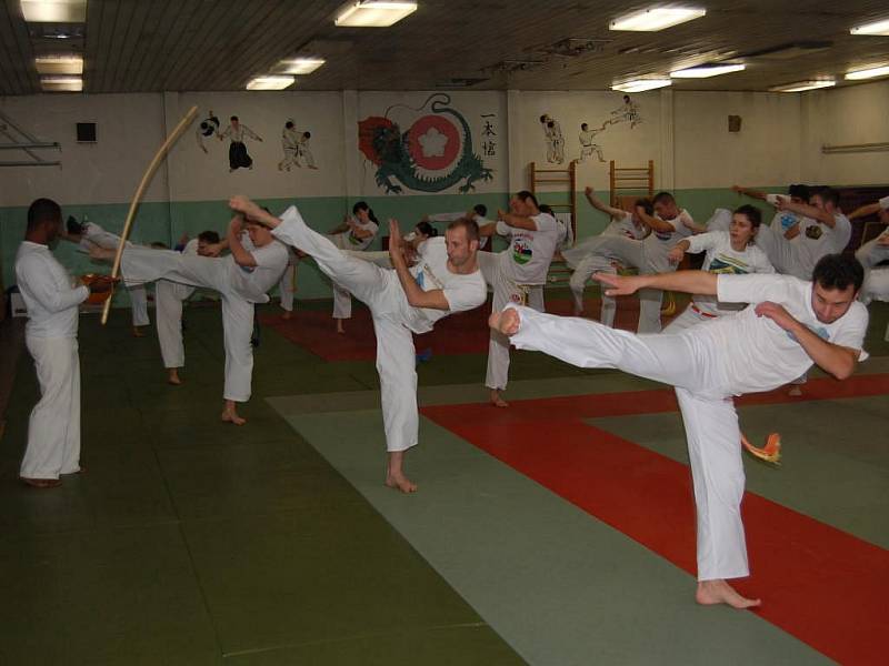 Vyznavači bojového umění capoeira měli o víkendu jedinečnou možnost zacvičit si pod vedením jednoho z nejlepších bojovníků planety. Estacio Ferreira da Silva se sám aktivně zapojil do praktických ukázek tohoto bojového umění
