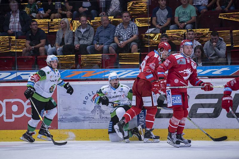 Utkání 3. kola Tipsport extraligy HC Energie Karlovy Vary - HC Oceláři Třinec