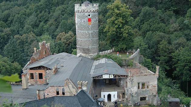 Horní hrad, známý také jako Hauenštejn.